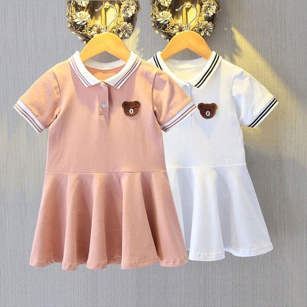 white pink color girls for girl dress 1 6 years summer short sleeve polo kids cotton bear heart embroidery sports, Red;yellow
white pink color girls for girl dress 1 6 years summer short sleeve polo kids cotton bear heart embroidery sports, Red;yellow