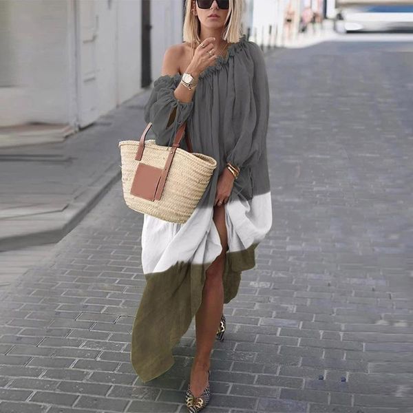 casual dresses maxi for women splicing print daily open shoulder vintage loose boho dress plus size robe longue femme, Black;gray
casual dresses maxi for women splicing print daily open shoulder vintage loose boho dress plus size robe longue femme, Black;gray