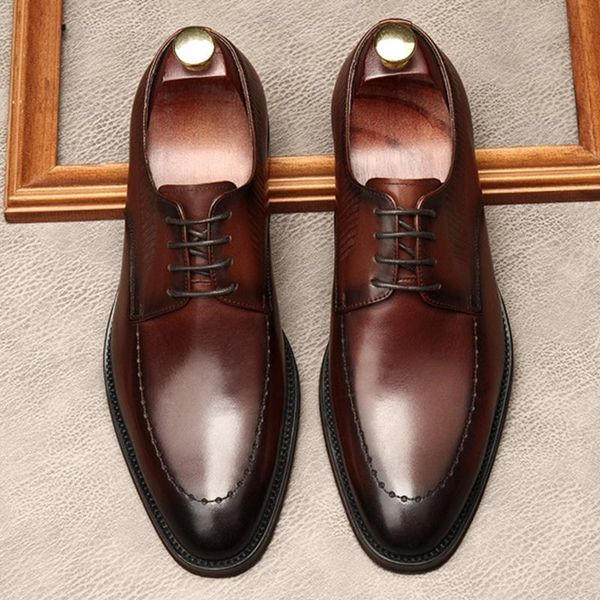 dress shoes fashion pointed toe derby man office genuine leather male formal party oxfords men's wedding bridal flats mde236, Black
dress shoes fashion pointed toe derby man office genuine leather male formal party oxfords men's wedding bridal flats mde236, Black