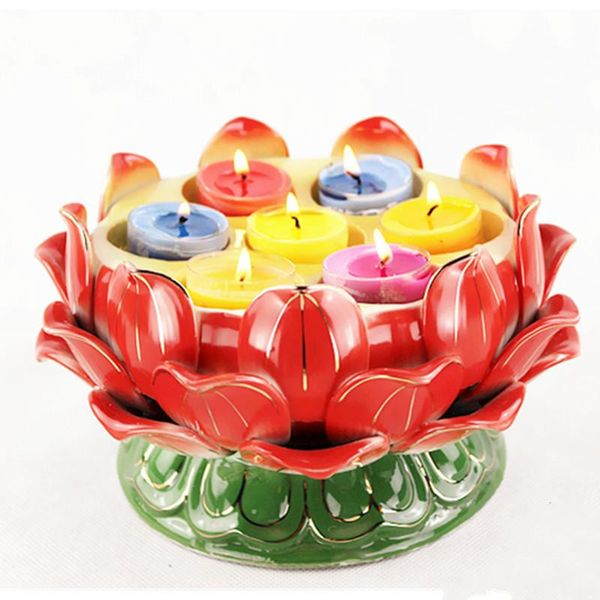 seven star lotus flower candleholder ceramic lamp golden yellow pink white candle buddhist holder candlestick candler buddha
seven star lotus flower candleholder ceramic lamp golden yellow pink white candle buddhist holder candlestick candler buddha