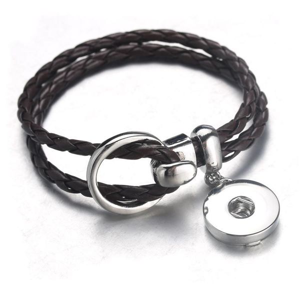 brown snap leather bracelet retro handmade braided leather snap button bracelet bangles fit 18mm snap jewe jlltrx, Golden;silver
brown snap leather bracelet retro handmade braided leather snap button bracelet bangles fit 18mm snap jewe jlltrx, Golden;silver