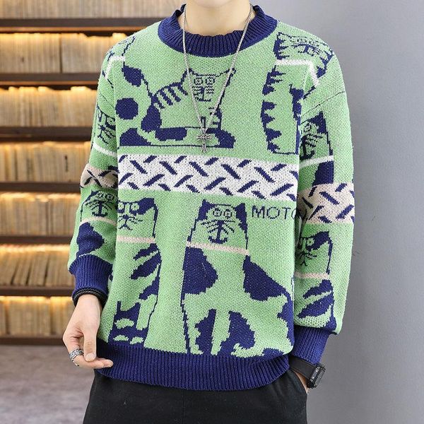 men's sweaters 2021 autumn winter round neck pullover sweater korean version loose casual low price wholesale, White;black
men's sweaters 2021 autumn winter round neck pullover sweater korean version loose casual low price wholesale, White;black