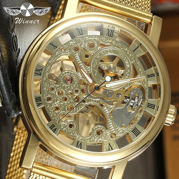 wristwatches winner thin case full golden design retro openwork clock mesh band men's mechanical watches luminous hands, Slivery;brown
wristwatches winner thin case full golden design retro openwork clock mesh band men's mechanical watches luminous hands, Slivery;brown