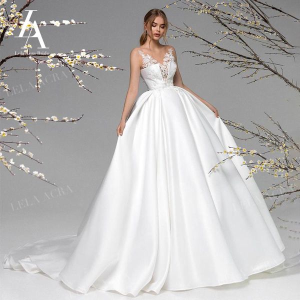 other wedding dresses charming appliques dress sweetheart satin a-line court train illusion princess lelaacra r006 bridal vestido de noiva, White
other wedding dresses charming appliques dress sweetheart satin a-line court train illusion princess lelaacra r006 bridal vestido de noiva, White