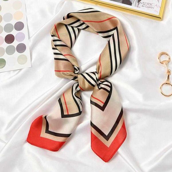 new 70x70cm women multifunction polyester silk scarf elegant stripes printed casual satin small square wraps scarves shawl, Blue;gray
new 70x70cm women multifunction polyester silk scarf elegant stripes printed casual satin small square wraps scarves shawl, Blue;gray