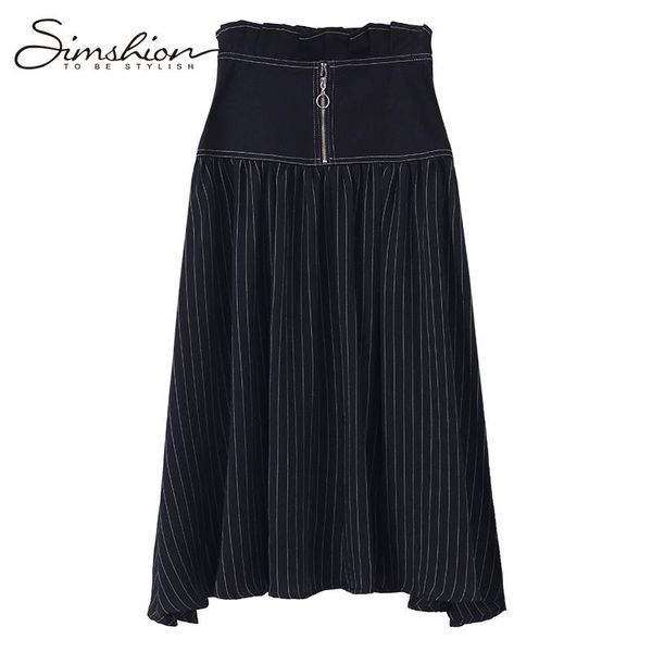 skirts striped black zipper elastic high waist skirt women autumn winter casual polyester mid-calf 2021 fashion loose faldas
skirts striped black zipper elastic high waist skirt women autumn winter casual polyester mid-calf 2021 fashion loose faldas