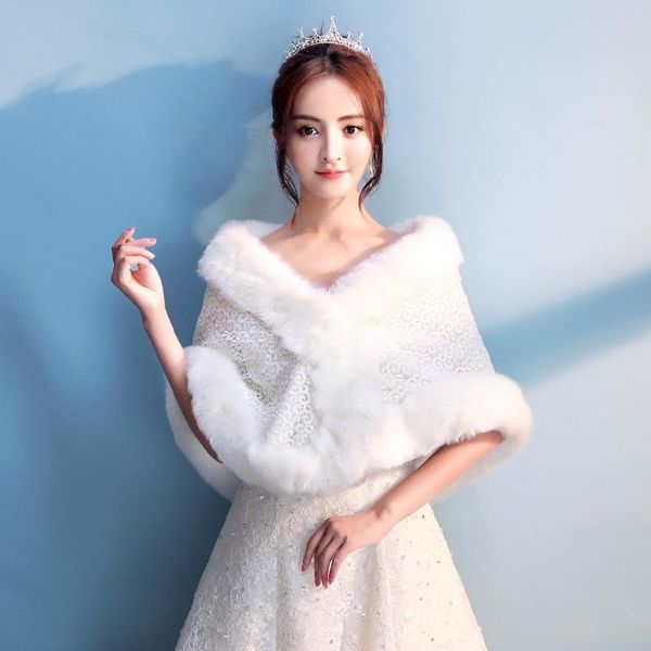 wraps & jackets elegant ivory lace faux fur womens shawls bridal bolero wedding warm autumn winter evening party cape, White
wraps & jackets elegant ivory lace faux fur womens shawls bridal bolero wedding warm autumn winter evening party cape, White
