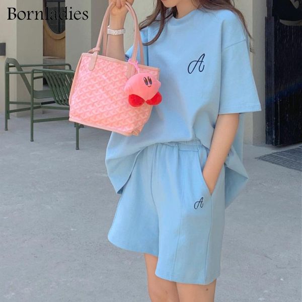 women's tracksuits bornladies letter embroidery casual cotton tracksuit women t-shirt +shorts 2 pieces set female chic loose + shorts s, Gray
women's tracksuits bornladies letter embroidery casual cotton tracksuit women t-shirt +shorts 2 pieces set female chic loose + shorts s, Gray