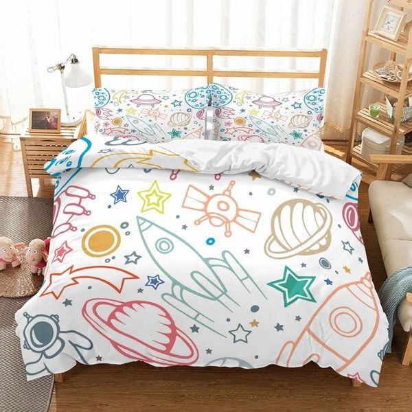 pink red blue yellow white bedding set spachip rockets planet astronaut stars universe printed kids duvet cover set pillowcase
pink red blue yellow white bedding set spachip rockets planet astronaut stars universe printed kids duvet cover set pillowcase