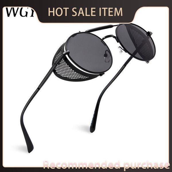 design round steampunk sunglasses retro metal fashion uv sunglasses brand protection spdnv, White;black
design round steampunk sunglasses retro metal fashion uv sunglasses brand protection spdnv, White;black
