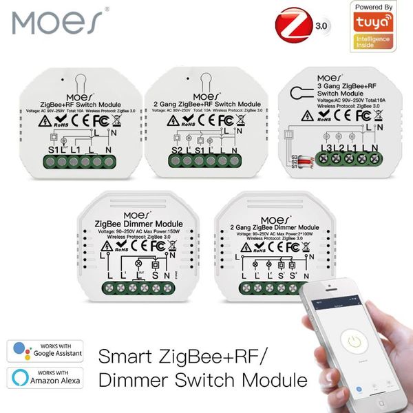 smart home control tuya zigbee 3.0 light switch relay module 1/2/3 gang life/tuya app control, works with alexa google yandex
smart home control tuya zigbee 3.0 light switch relay module 1/2/3 gang life/tuya app control, works with alexa google yandex