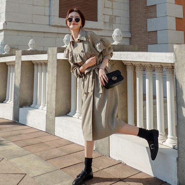 new arrival loose office lady fresh trench fashion lovely elegant vintage double breasted warm long jacket hg0s, Black;brown
new arrival loose office lady fresh trench fashion lovely elegant vintage double breasted warm long jacket hg0s, Black;brown