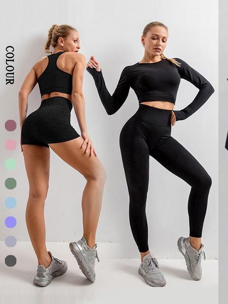 yoga outfit seamless set gym clothing workout clothes for women high waist sport fitness suit
yoga outfit seamless set gym clothing workout clothes for women high waist sport fitness suit