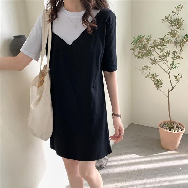 party dresses fake two-piece elegant shirt bodycon casual korean dress for women summer clothes harajuku japan 2021 fashion lady, White;black
party dresses fake two-piece elegant shirt bodycon casual korean dress for women summer clothes harajuku japan 2021 fashion lady, White;black