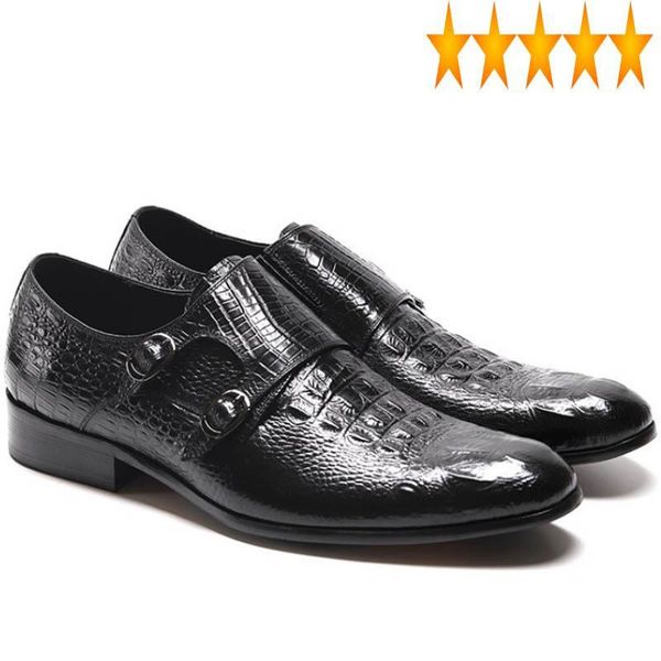 dress shoes men british style 2021 genuine leather pointed business formal double buckle wedding, Black
dress shoes men british style 2021 genuine leather pointed business formal double buckle wedding, Black