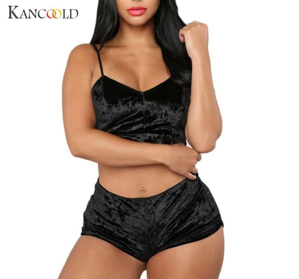 bras sets kancoold us fashion women 2pcs velvet sleepwear spaghetti strap shorts pajama set ladies female party, Red;black
bras sets kancoold us fashion women 2pcs velvet sleepwear spaghetti strap shorts pajama set ladies female party, Red;black