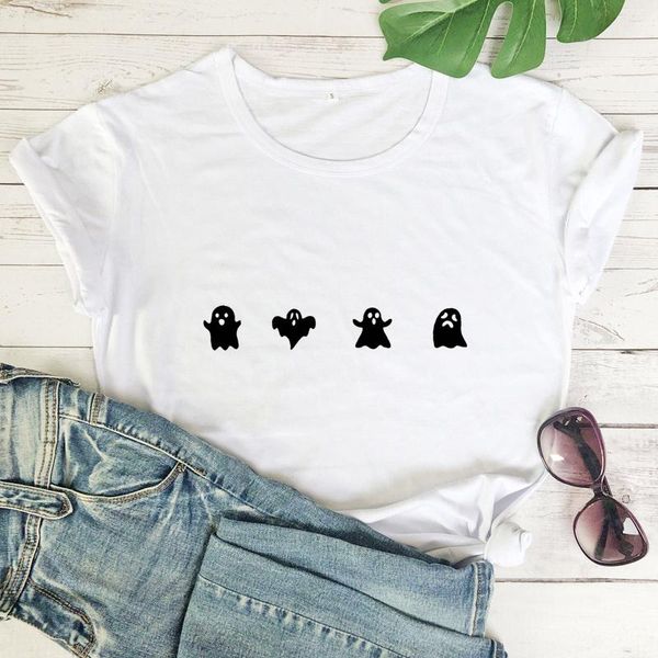 women's t-shirt funny women graphic holiday tee shirt four ghosts 100% cotton cute autumn halloween party gift tshirt, White
women's t-shirt funny women graphic holiday tee shirt four ghosts 100% cotton cute autumn halloween party gift tshirt, White