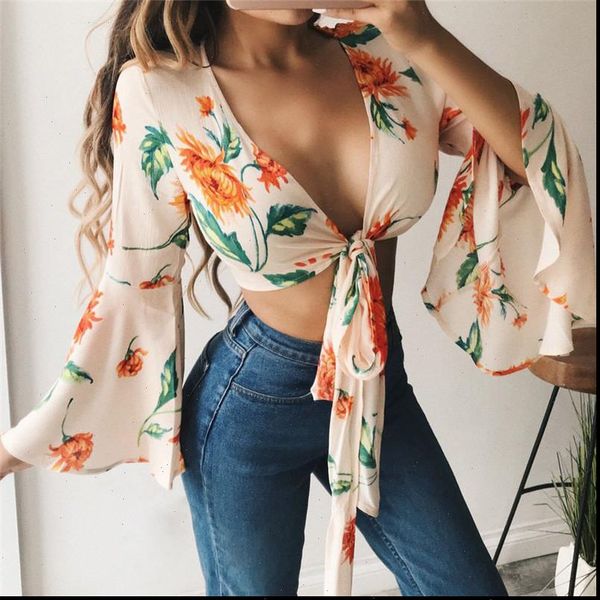 summer beach boho flare sleeve blouse deep v neck floral cropped blouse vacation casual ladies chiffon shirt, White
summer beach boho flare sleeve blouse deep v neck floral cropped blouse vacation casual ladies chiffon shirt, White