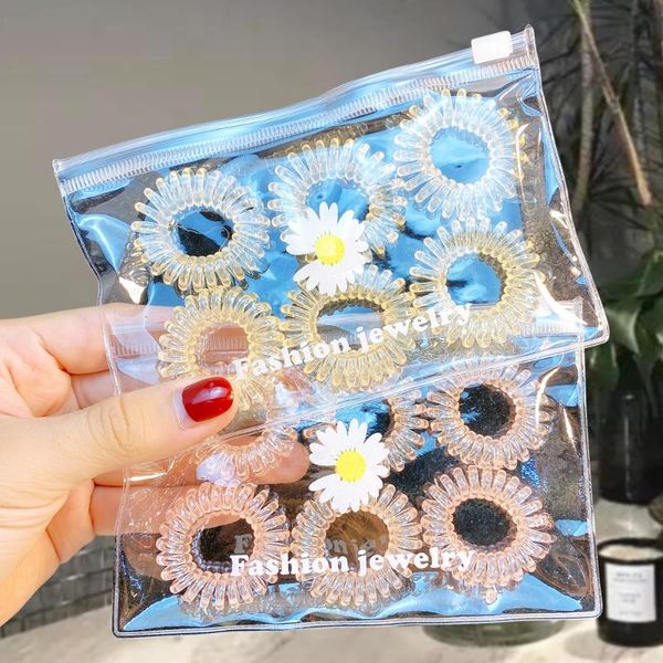 6pcs/pack small thin colorful elastic plastic rubber bands ponytail holder hair bands women fashion hair accessories, Slivery;white
6pcs/pack small thin colorful elastic plastic rubber bands ponytail holder hair bands women fashion hair accessories, Slivery;white