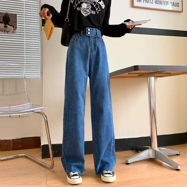 women's jeans high waisted women legged pants 2021 arrival loose straight casual trousers fashion versatile baggy, Blue
women's jeans high waisted women legged pants 2021 arrival loose straight casual trousers fashion versatile baggy, Blue