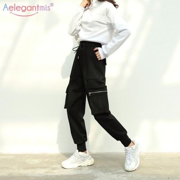 women's pants & capris aelegantmis spring autumn casual cargo women fashion pockets high waist trousers black hip hop korean style ladi, Black;white
women's pants & capris aelegantmis spring autumn casual cargo women fashion pockets high waist trousers black hip hop korean style ladi, Black;white