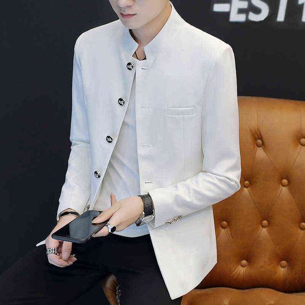 luxury men's suits blazers zhongshan 2021 stand collar men's slim fit korean youth suit chine fashion bridegroom, White;black
luxury men's suits blazers zhongshan 2021 stand collar men's slim fit korean youth suit chine fashion bridegroom, White;black
