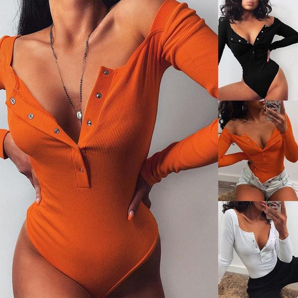 women's jumpsuits & rompers women square neck long sleeve buttons ribbed bodysuit knitted slim romper, Black;white
women's jumpsuits & rompers women square neck long sleeve buttons ribbed bodysuit knitted slim romper, Black;white