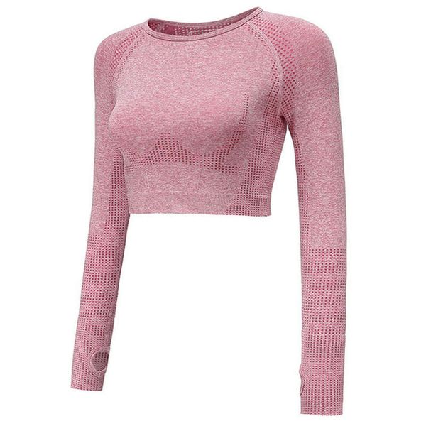dot jacquard sportswear seamless tight sports gradual fitness long sleeve yoga suit, Gray
dot jacquard sportswear seamless tight sports gradual fitness long sleeve yoga suit, Gray