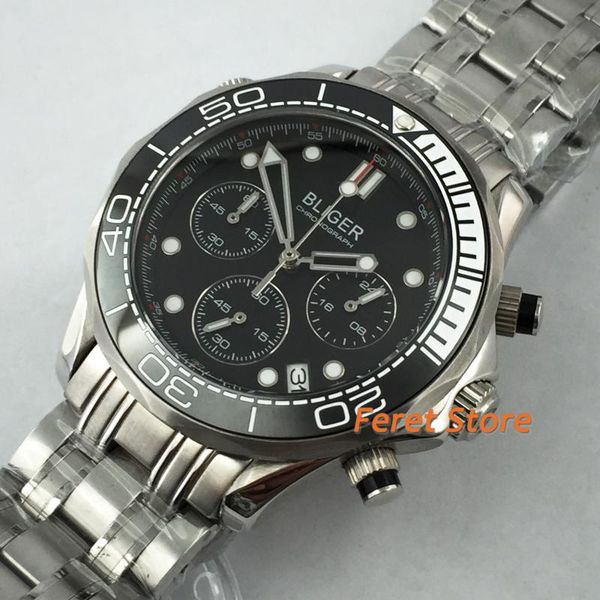 wristwatches 41mm bliger sports watch stainless strap blue dial ceramic bezel sapphire glass chronograph date function quartz men's, Slivery;brown
wristwatches 41mm bliger sports watch stainless strap blue dial ceramic bezel sapphire glass chronograph date function quartz men's, Slivery;brown