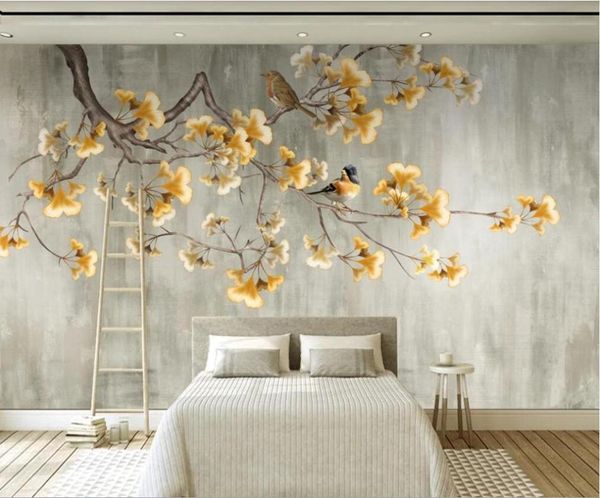 customized large mural wallpaper wall covering chinese rich golden ginkgo tree tv background wall
customized large mural wallpaper wall covering chinese rich golden ginkgo tree tv background wall