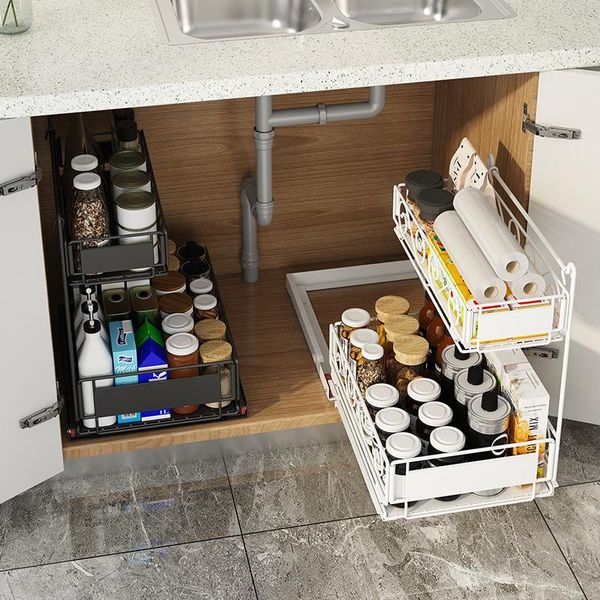 hooks & rails kitchen sink shelf double floor pull-out drawer rack counterspice storage closet organizer
hooks & rails kitchen sink shelf double floor pull-out drawer rack counterspice storage closet organizer