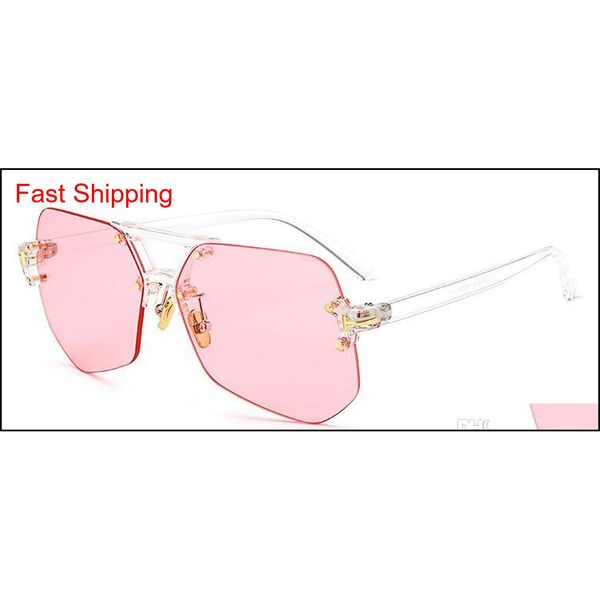 97301 2017 new transparent fashion sunglasses don't gauge frameless side spring jllsgq bdedome, Black
97301 2017 new transparent fashion sunglasses don't gauge frameless side spring jllsgq bdedome, Black