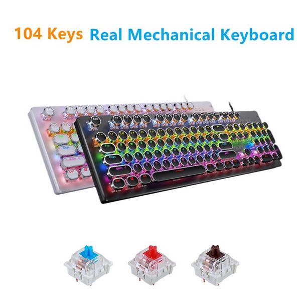 keyboards 104 keys retro punk mechanical keyboard blue black red switch usb wired gaming rgb backlit for pc lapgamers
keyboards 104 keys retro punk mechanical keyboard blue black red switch usb wired gaming rgb backlit for pc lapgamers