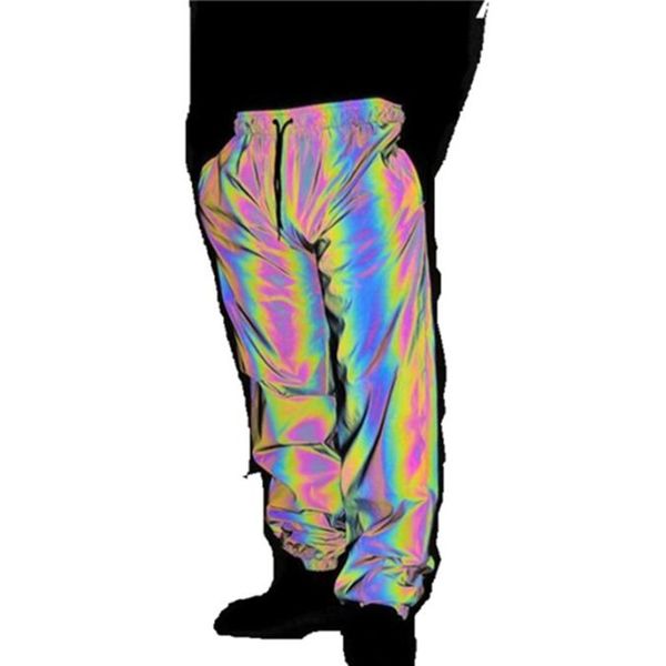 casual streetwear trousers high waist harem pants flash reflective iridescence drawstring hip hop track jogger pant, Black
casual streetwear trousers high waist harem pants flash reflective iridescence drawstring hip hop track jogger pant, Black