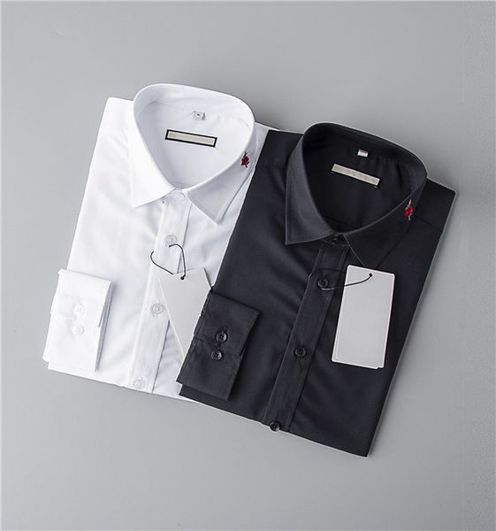 men's luxury shirt embroidered long sleeve dress shirt brand classic lapel business shirt size -3xl, White;black
men's luxury shirt embroidered long sleeve dress shirt brand classic lapel business shirt size -3xl, White;black