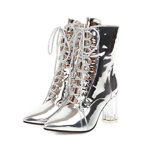 boots sequins pu leather vogue transparent square heel ankle autumn winter pointed toe zipper women shoes size 34-43, Black
boots sequins pu leather vogue transparent square heel ankle autumn winter pointed toe zipper women shoes size 34-43, Black