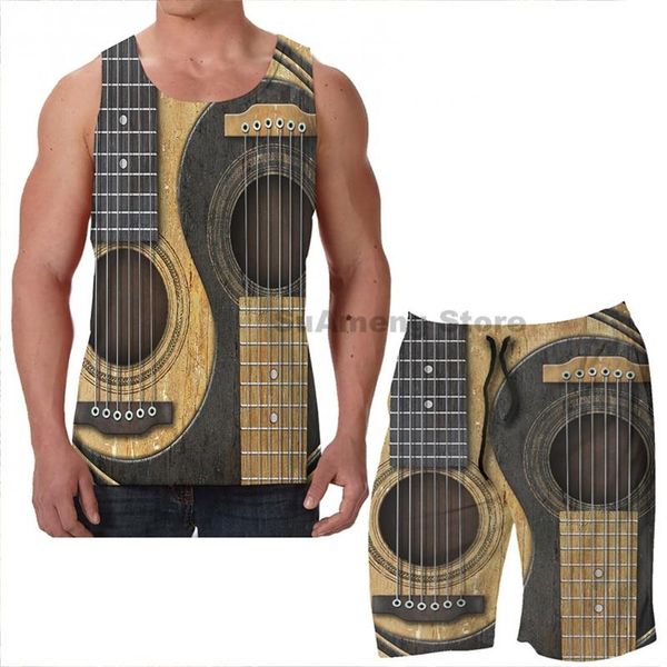 men's tracksuits summer funny print men tank women old and worn acoustic guitars yin yang beach shorts sets fitness vest, Gray
men's tracksuits summer funny print men tank women old and worn acoustic guitars yin yang beach shorts sets fitness vest, Gray