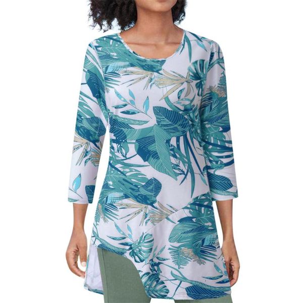 women's blouses & shirts autumn blouse the fashion women summer three quarter crew neck printed winter ladies girls 730, White
women's blouses & shirts autumn blouse the fashion women summer three quarter crew neck printed winter ladies girls 730, White