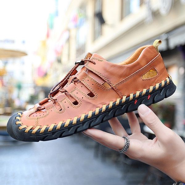 2020 new summer new toe cap sandals trendy outdoor mountaineering handmade casual shoes cross-border large size 48 hollow mens shoes, Black
2020 new summer new toe cap sandals trendy outdoor mountaineering handmade casual shoes cross-border large size 48 hollow mens shoes, Black