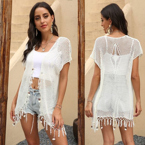 new swimsuit cover up kaftan beach outings 2021 with set women clothes clothing hollow cardigan patchwork cotton summer for, White;black
new swimsuit cover up kaftan beach outings 2021 with set women clothes clothing hollow cardigan patchwork cotton summer for, White;black