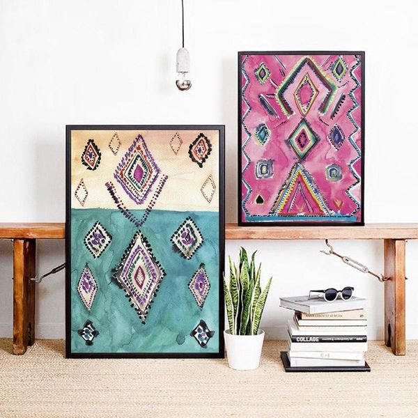 moroccan rug art prints boho wall decor eclectic poster watercolor pink eclectic canvas painting bohemian home decoration
moroccan rug art prints boho wall decor eclectic poster watercolor pink eclectic canvas painting bohemian home decoration