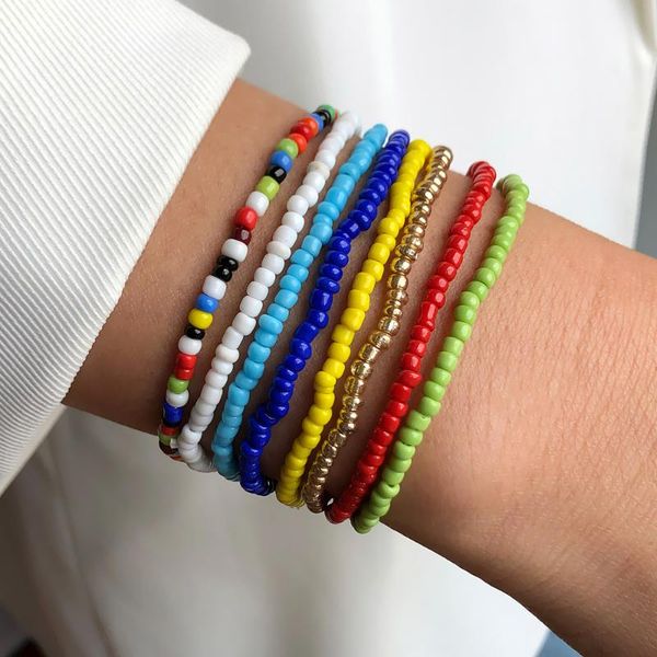 bangle boho colorful handmade beaded bracelets 8pcs packed elastic wristband anklet for women, Black
bangle boho colorful handmade beaded bracelets 8pcs packed elastic wristband anklet for women, Black