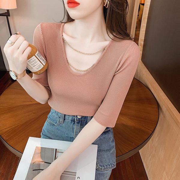 women's t-shirt female 2021 summer dress carefully machine chain short sleeve european goods brim design feeling jacket, White
women's t-shirt female 2021 summer dress carefully machine chain short sleeve european goods brim design feeling jacket, White