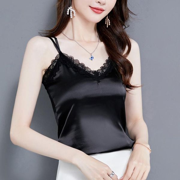 women's tanks & camis lucyever lace women summer v neck ladies backless silk korean bustier casual fashion off shoulder mujertanks, White
women's tanks & camis lucyever lace women summer v neck ladies backless silk korean bustier casual fashion off shoulder mujertanks, White