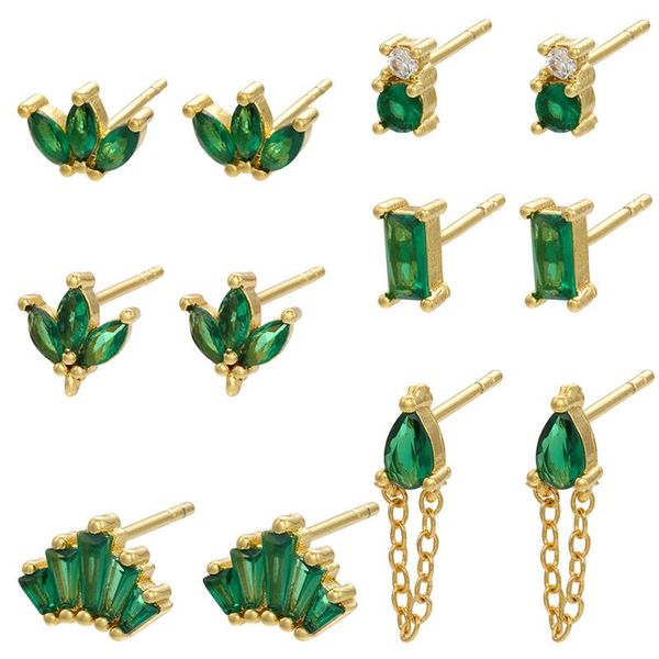 stud zhukou gold earring korean romantic green zircon for valentine's day crystal jewerly piercing pendientes ve409, Golden;silver
stud zhukou gold earring korean romantic green zircon for valentine's day crystal jewerly piercing pendientes ve409, Golden;silver