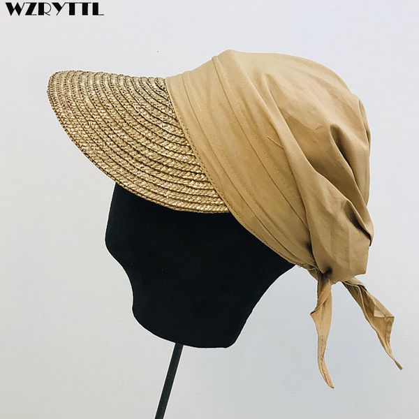2021 new women sun woven straw visor patchwork breathable cotton turban hat baseball style summer casual street beach cap i76i, Blue;gray
2021 new women sun woven straw visor patchwork breathable cotton turban hat baseball style summer casual street beach cap i76i, Blue;gray