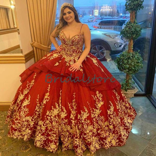 puffy red quinceanera dresses 2021 spaghetti strap with gold lace applique tiered tulle skirt custom made sweet 16 prom party dress birthday, Blue;red
puffy red quinceanera dresses 2021 spaghetti strap with gold lace applique tiered tulle skirt custom made sweet 16 prom party dress birthday, Blue;red
