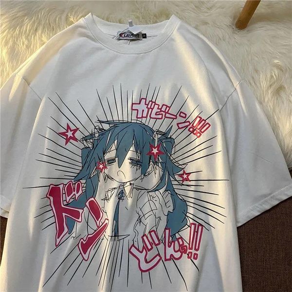 women's t-shirt women clothes two-dimensional cotton tshirt japanese oversize loose shirt short-sleeved vintage female anime girl top, White
women's t-shirt women clothes two-dimensional cotton tshirt japanese oversize loose shirt short-sleeved vintage female anime girl top, White