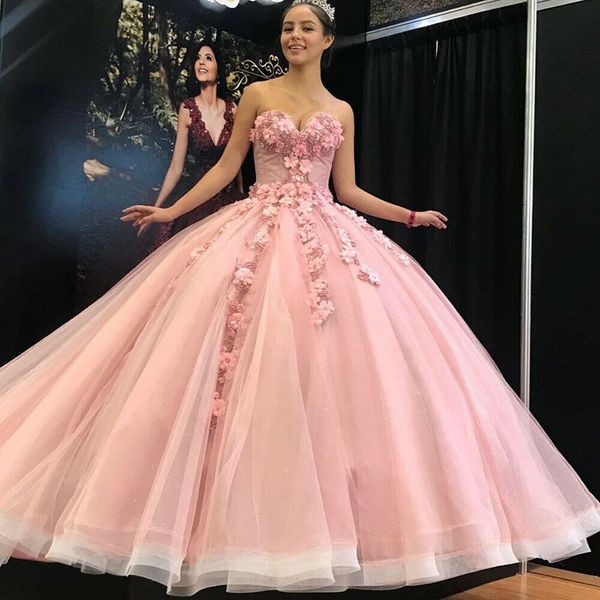 sweetheart ball gown pink quinceanera dresses flower formal princess sweet 15, Blue;red
sweetheart ball gown pink quinceanera dresses flower formal princess sweet 15, Blue;red