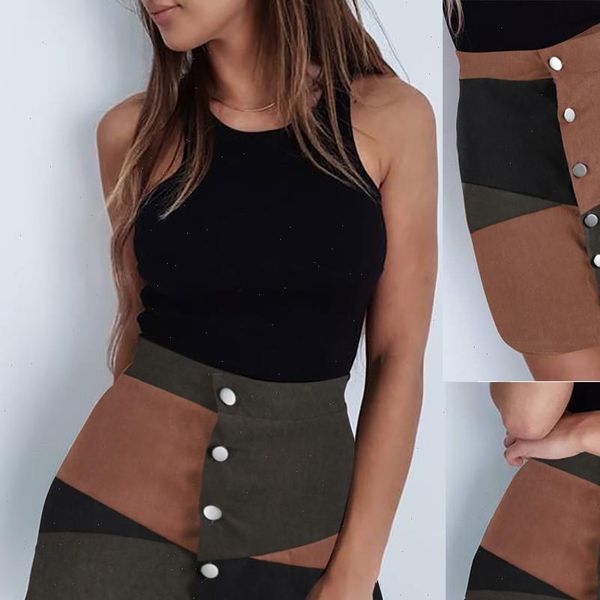 women skirt summer casual botton a line skirt patchwork color block short mini skirt daily 2021 f9, Black
women skirt summer casual botton a line skirt patchwork color block short mini skirt daily 2021 f9, Black
